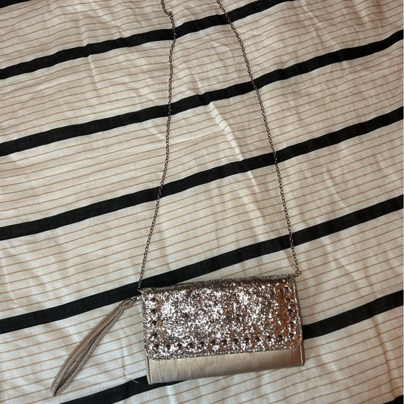 Madden girl Silver Glitter Crossbody Bag - Picture 1 of 3